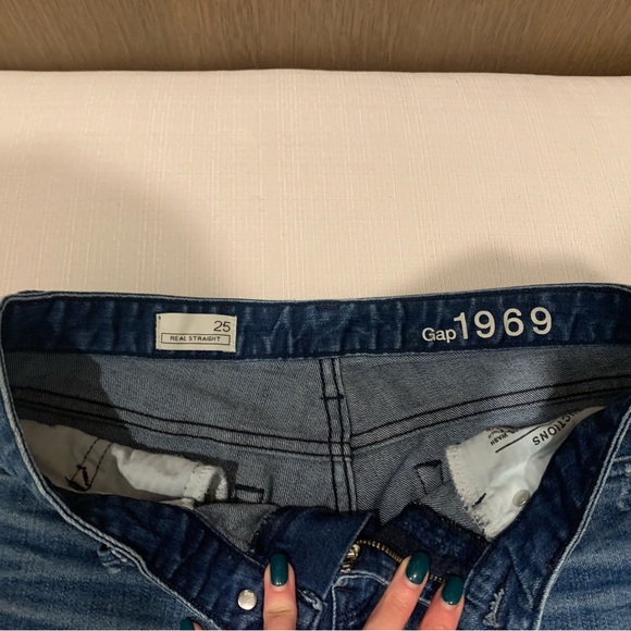 Gap 1969 Real Straight Jeans size 25 - Picture 2 of 6